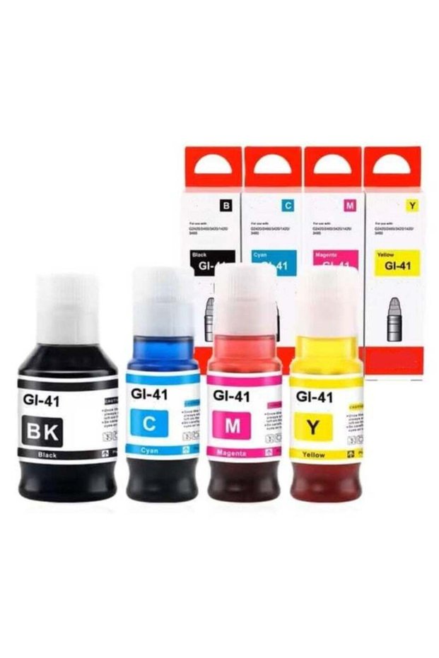GI-41 Compatible Refill Ink Bottles 4-Pack Black Cyan Magenta Yellow for G1420 G2420 G2460 G3420 G3