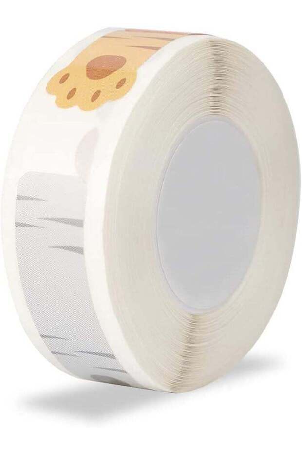 Dog Paw Thermal Label Paper – Waterproof Adhesive Roll, for Pet Food Packaging, Barcode Printer