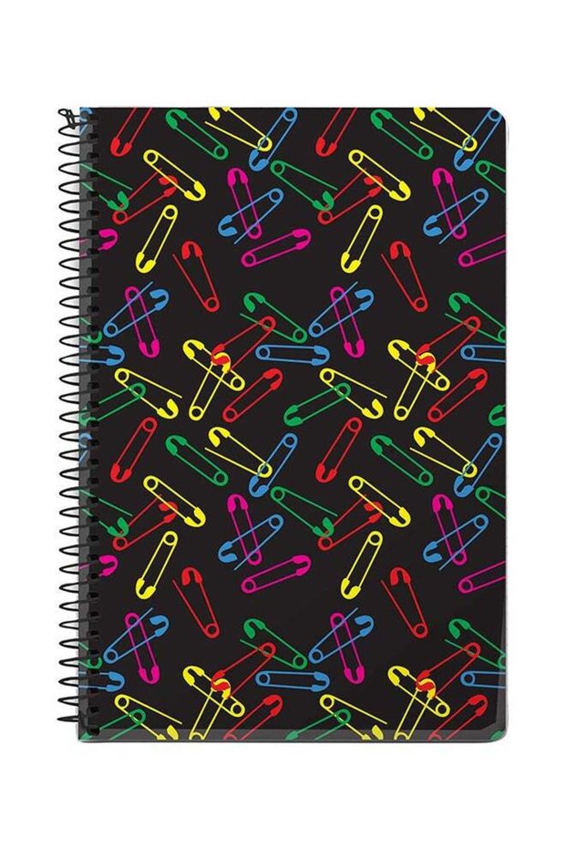 Safety Pins A5 Spiral Notebook Multicolour