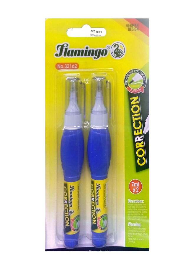 Flamingo Correction Pen Pack of 2