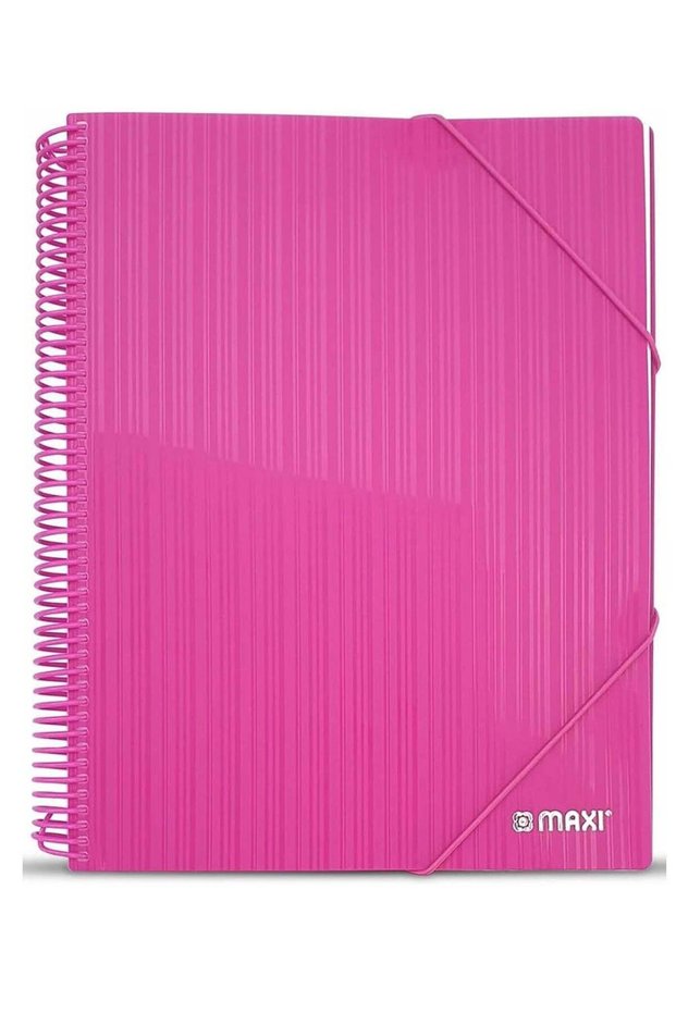 60-Pocket Display Book With Elastic Closure Pink Cover