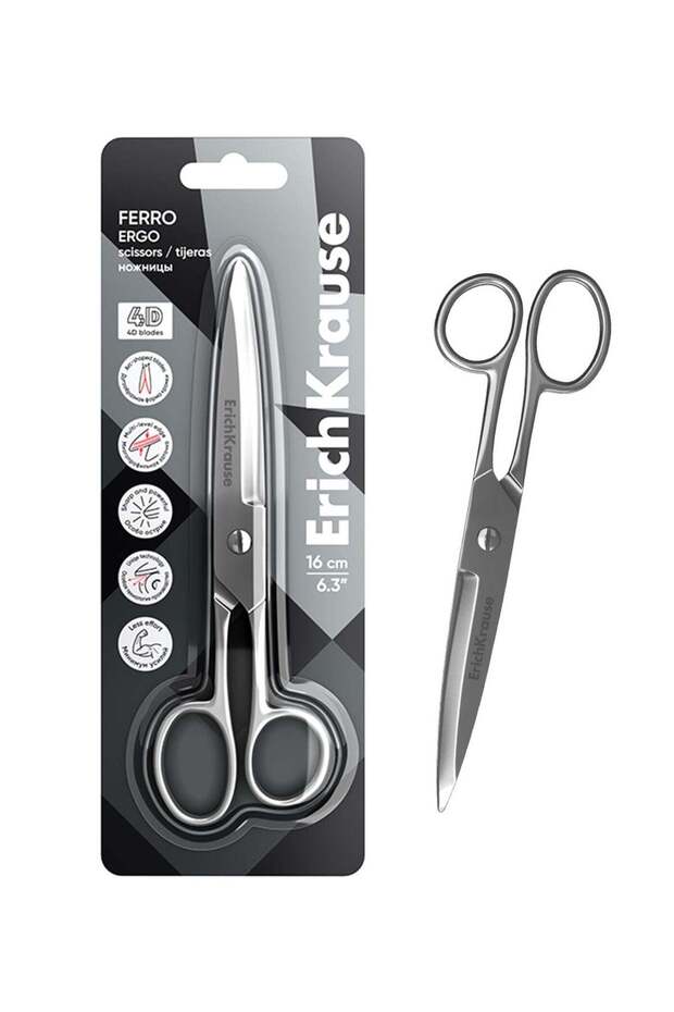 1-Piece Ferro All Metal Stainless Steel Scissors 16cm Size