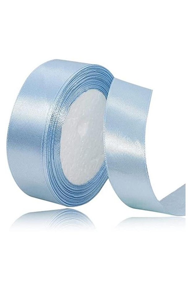 Powder Blue Satin Ribbon, 24mm x 25yd Fabric Polyester Ribbon for Gift Wrapping, Party Favors, Wedd
