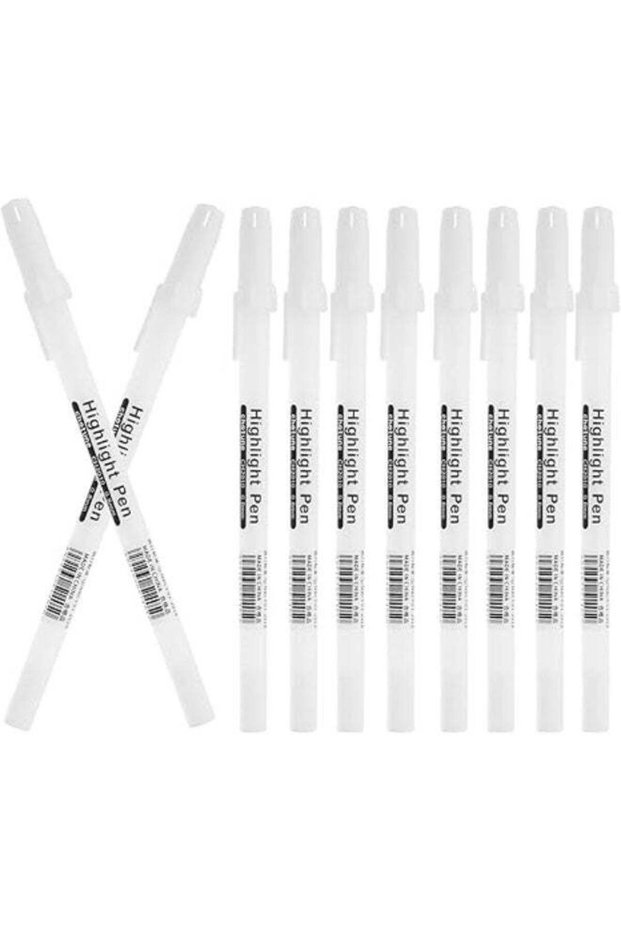 Bright White Markers 10-pack Fine Tip Great for Art Coloring Books Greeting Cards Random Color