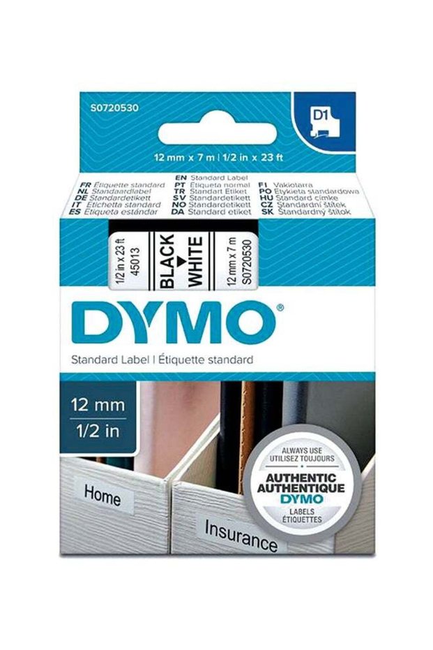 D1 Label Cassette Black On White
