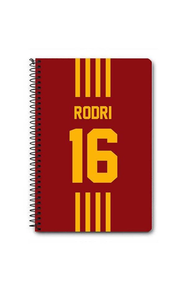Designer A5 Spiral Notebook Memo Notepad Journal - Football Team - Spain Player Name - Rodri