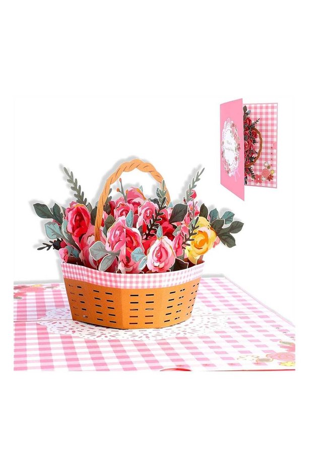 3D Flower Pop Up Card for Special Occasions Gift for Wife Mom Sister Grandma Daughter and Girlfrien