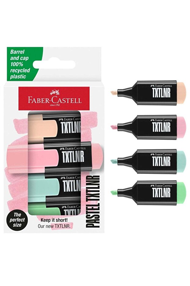 4-Piece Mini Highlighter Pastel Colours