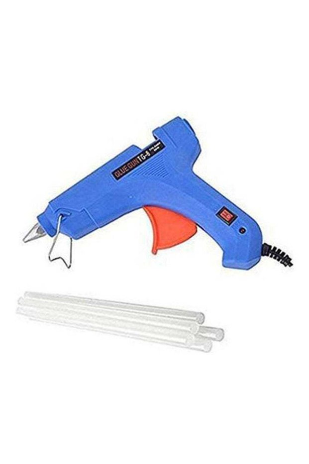 Hot Melt Glue Gun + 7 Refill Stick Blue