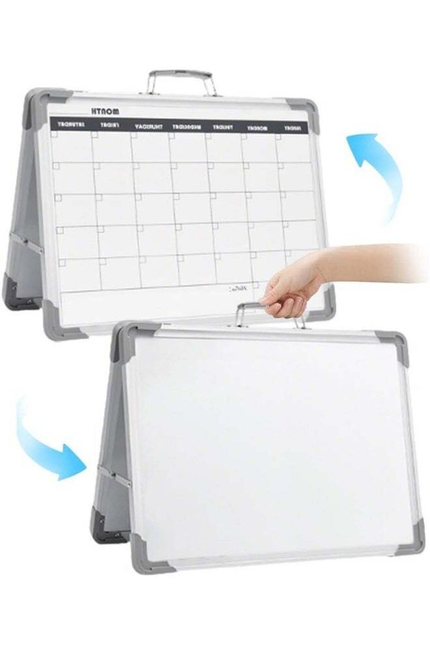 Dry Erase White Board Magnetic Board 16x12 Inch Small Foldable Tabletop Whiteboard Double Sided Por