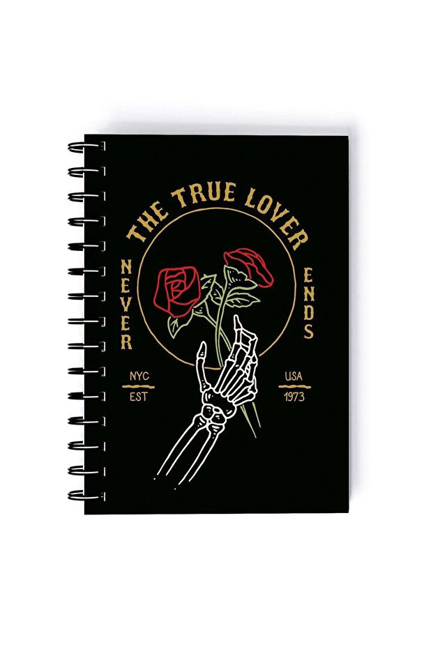 Future Lover Design Rectangle Spiral A5 Notebook Multicolour