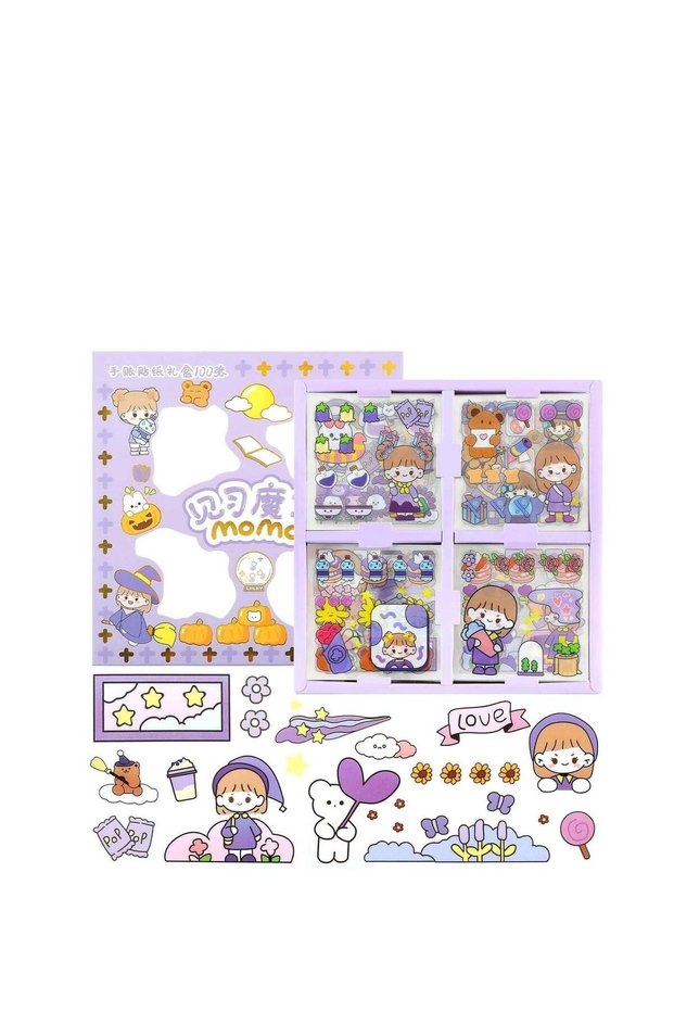 100 Cute Cartoon Animal Stickers Set for Kids, Waterproof Vinyl Stickers for Water Bottles, Laptops
