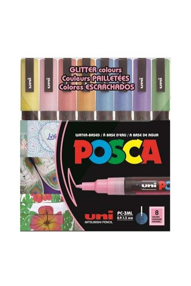 Posca Glitter Paint Pen Markers 0.9mm - 1.3mm PC3M