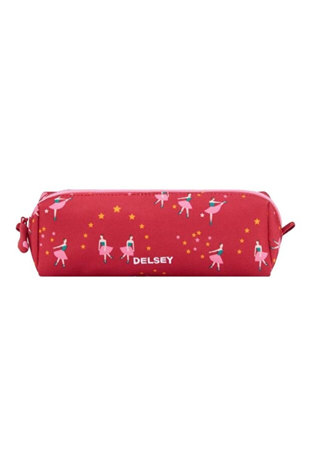 Essential Pencil Case RED/ROSE PINK