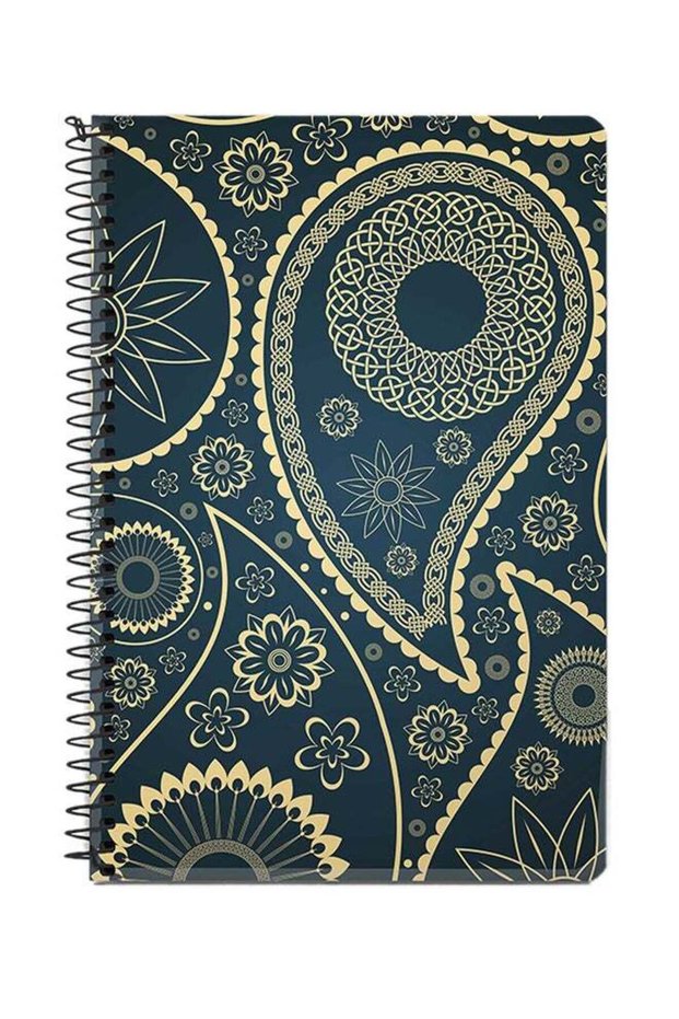 Indian Nights A5 Spiral Notebook White/Blue