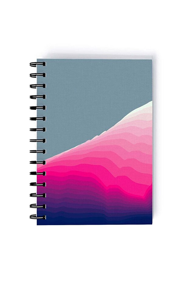 Spiral A5 Notebook Japanese Gradient Pink Blue Aesthetics