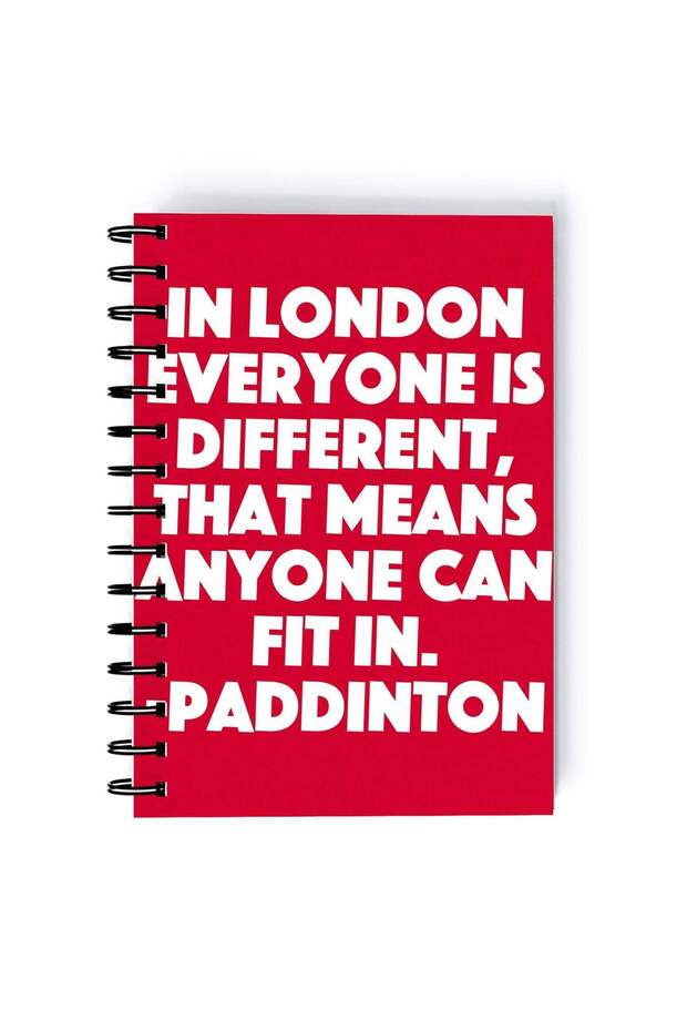 Spiral A4 Notebook Paddington Quote London City Kids Gift Classic Cartoon
