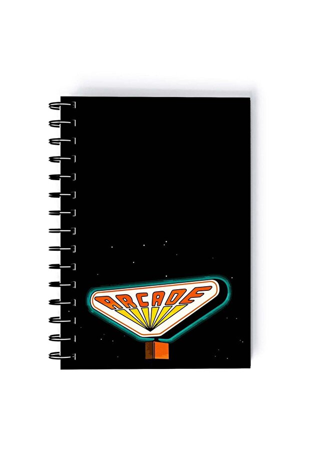 Arcade Design Rectangle Spiral A5 Notebook Multicolour