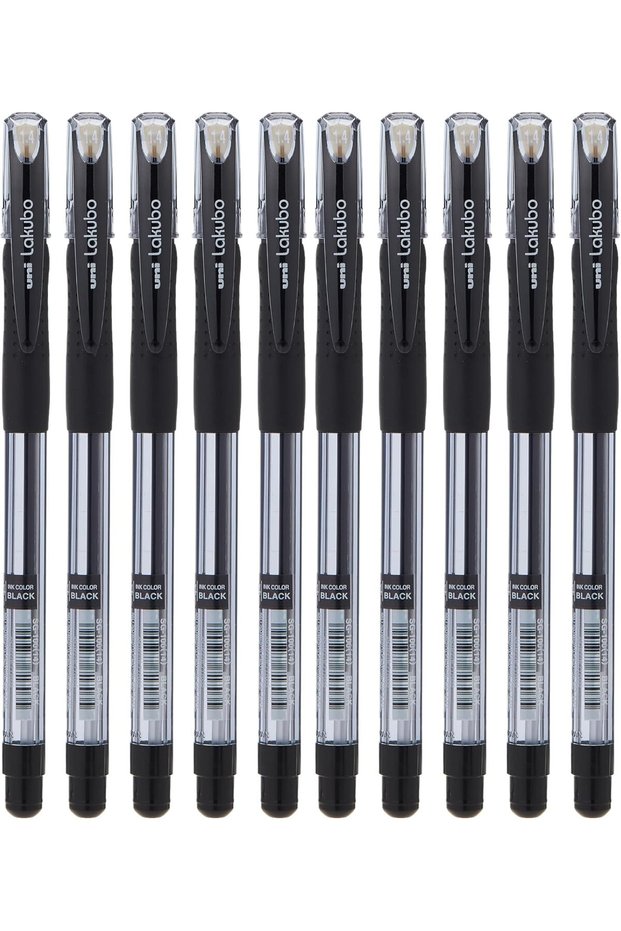 Uni-ball Lakubo Ball Point Pen, Black - Pack of 12