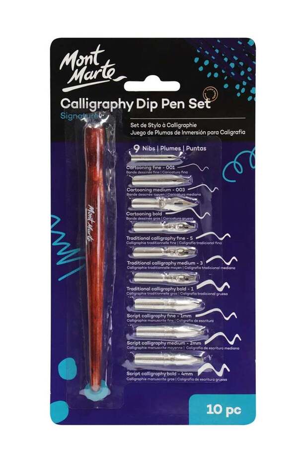 10-Piece Calligraphy Dip Pen Set