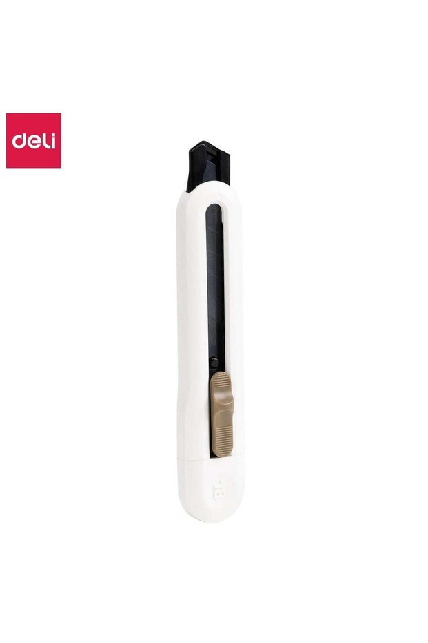 Deli Nusign ENS062 Heavy-Duty Snap-Off Cutter with SK5 Blade & Breakaway Cover - White