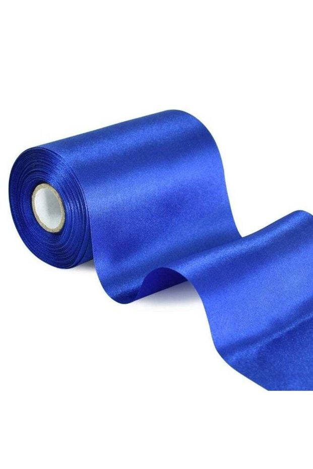 Blue Ribbon, Solid Color Fastener Double Sided Ribbon, Large Ribbon for Car Bow Sewing Craft Gift W