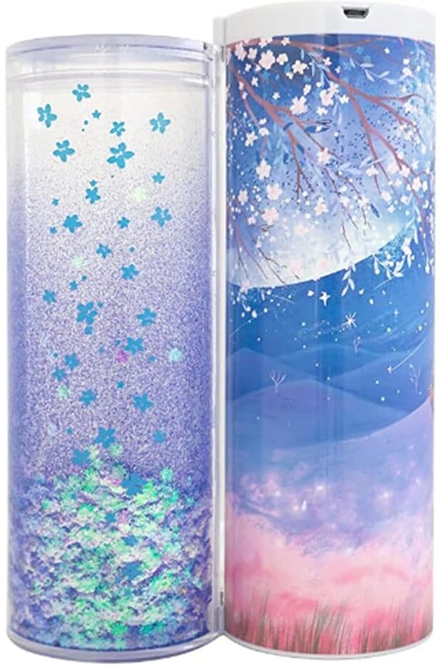 Multi-function Pencil Case, with Digital Password Lock, Beautiful Quicksand Translucent Design, Cre