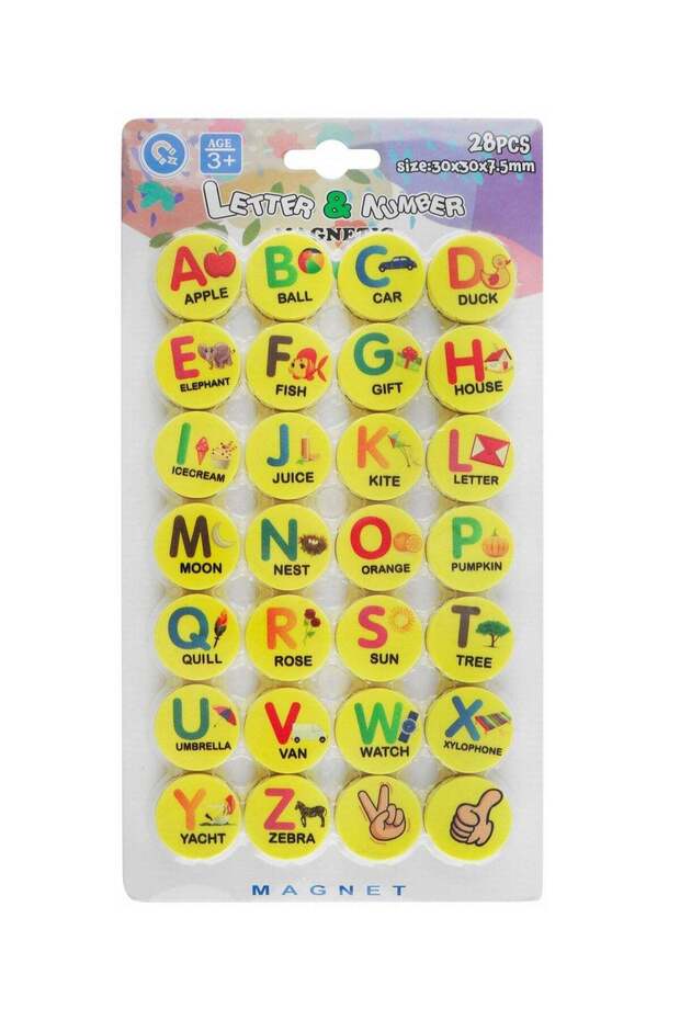 28-Piece Alphabetic Magnets For Kids