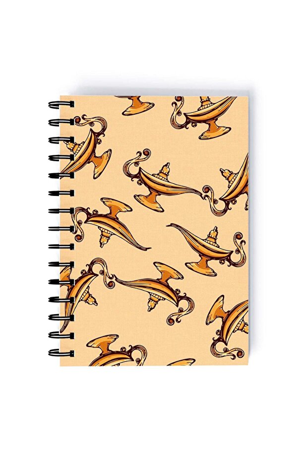 Princess Jasmine Printed Spiral A5 Notebook Pink/Black/Blue