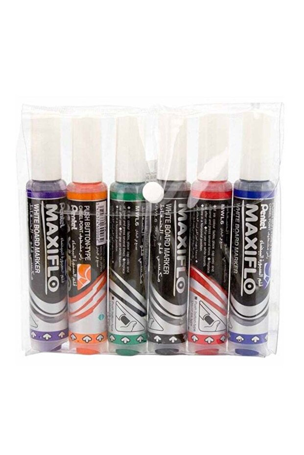 6-Piece Maxiflo Whiteboard Marker Set Multicolour