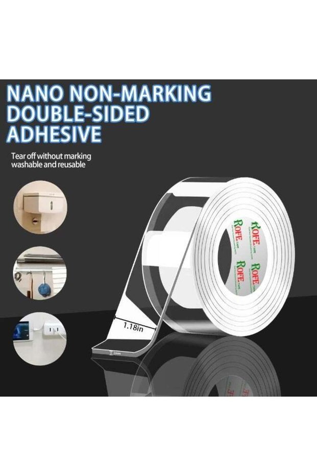 Strong Double-Sided Nano Tape - 3 meters,Reusable & Traceless for Home, Office, and DIY Projects
