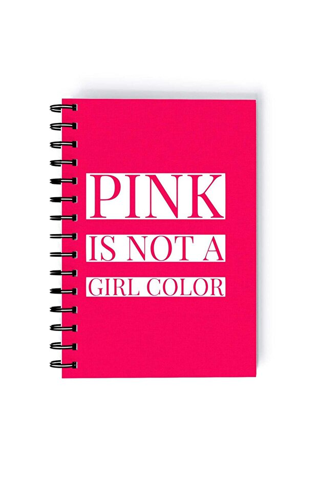 Spiral A5 Notebook Women Empowerment Feminism Quote Pink is not for Girls Pink Aesthetics
