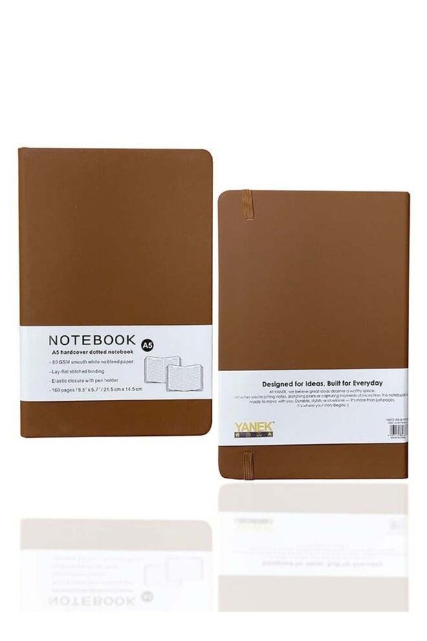 Yanek A5 Lined Notebook - Hardcover, 80 sheet/160 pages, Writing Pad for Notes, Journals, Sketches,