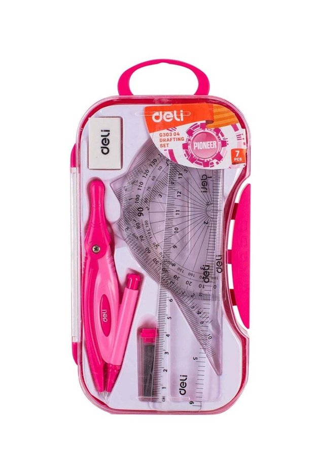 8-Piece Drafting Geometry Set Assorted Colours