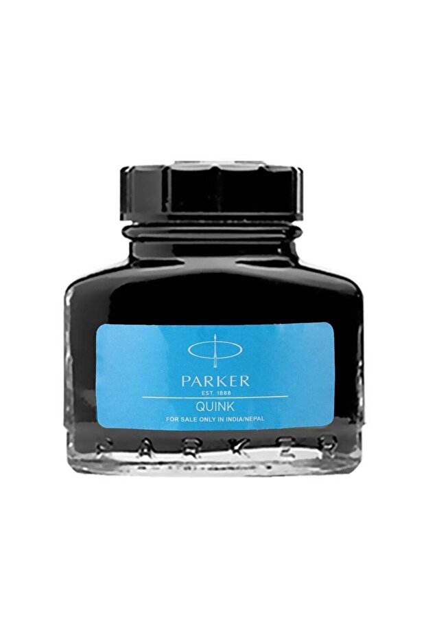 Parker Quink Bottle|Ink - Blue | 30 ML | Quick - Drying Ink | No - Smear Writing