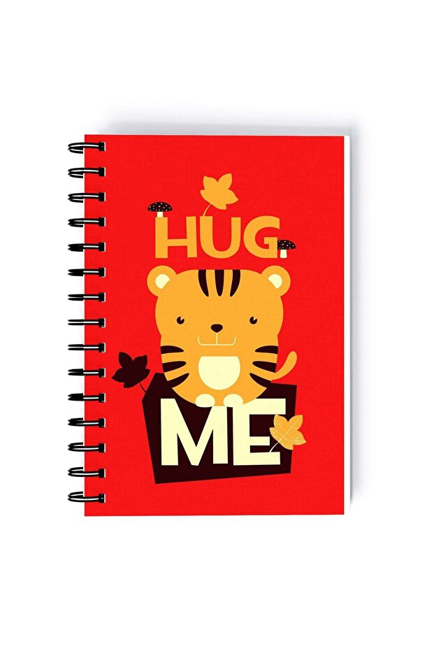 Hug Me Design Rectangle Spiral A4 Notebook Multicolour