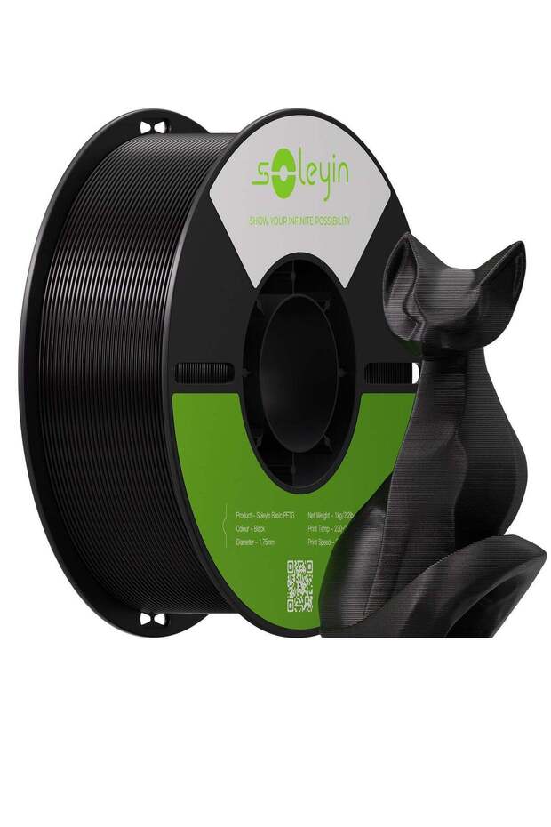 3D Printer Filament, 1.75mm Soleyin Basic PETG Filament fot 3D Printing, High-Speed Filaments , Fit