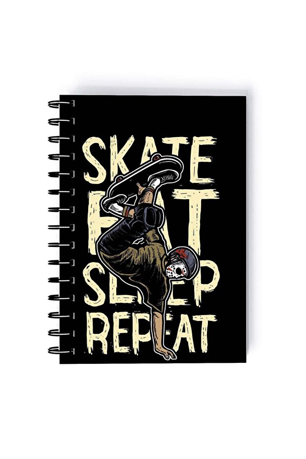 Spiral A5 Notebook Astronaught Hippy Eat Sleep Skater