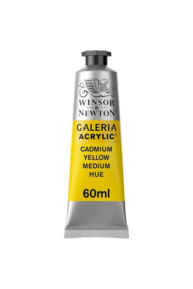 Galeria Acrylic Colour Paint Tube 60ml Content Cadmium Yellow Med Hue