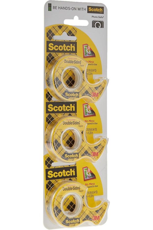 Scotch Double-Sided Tape Promo Pack - 3 Dispensers, 1/2in x 250in (2.7mm x 6.3m) Each, 3 dispensers