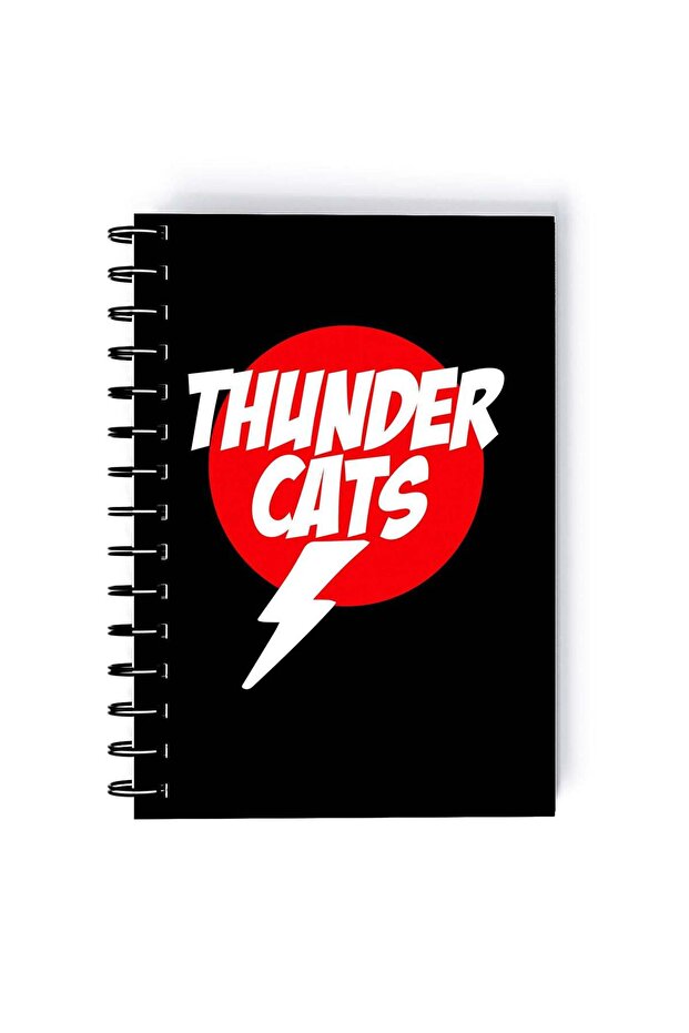 Thunder Cats Logo Printed Spiral A5 Notebook Black/Red/White