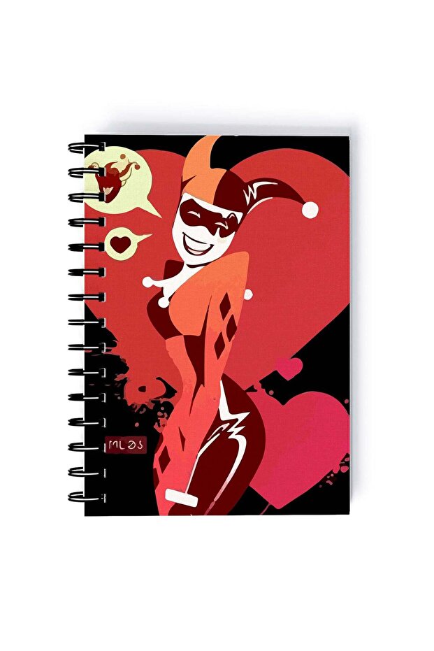 Spiral A5 Notebook Harley Quinn Squad Dr Harleen Quinzel Retro Aeshtetic