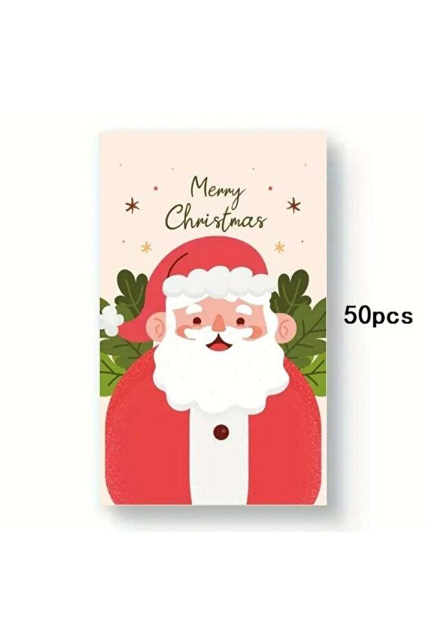 Cute Christmas Card for The Holiday Season, Christmas Card With Envelope (50pcs Santa )