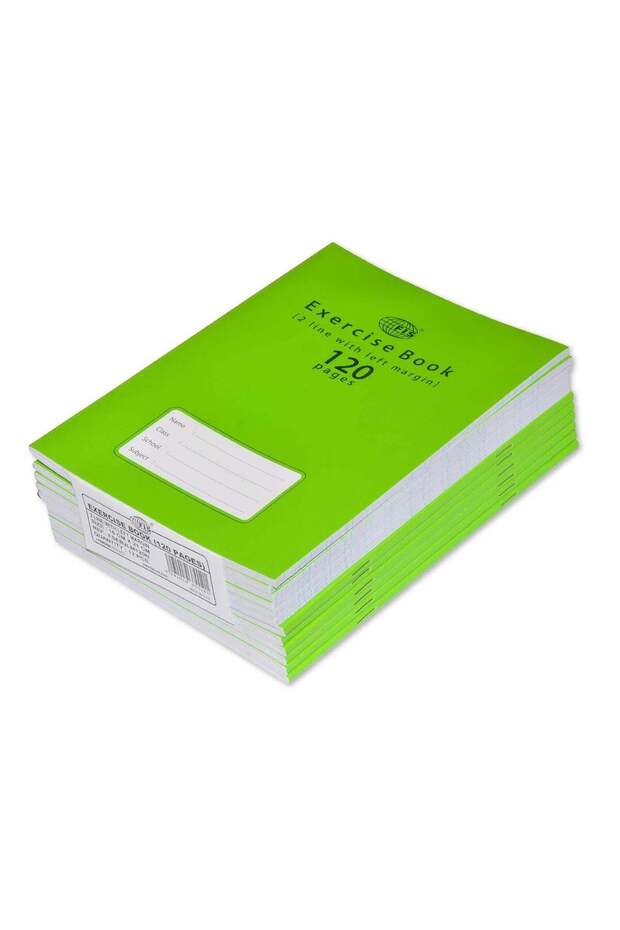 Exercise Book 2-Line with Left Margin, 120-Pages, 16x21cm 12-Piece - FSEB2LM120N
