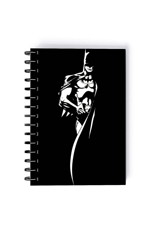 Spiral A5 Notebook Batman Gotham Minimal Black Aesthetic Dark Knight