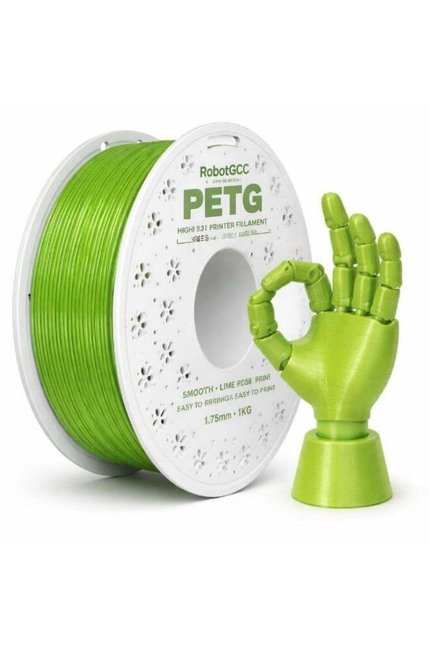RobotGCC PETG Lime Green 3D Printer Filament 1.75mm 1KG, Durable Low-Warping Material, Bright Lime