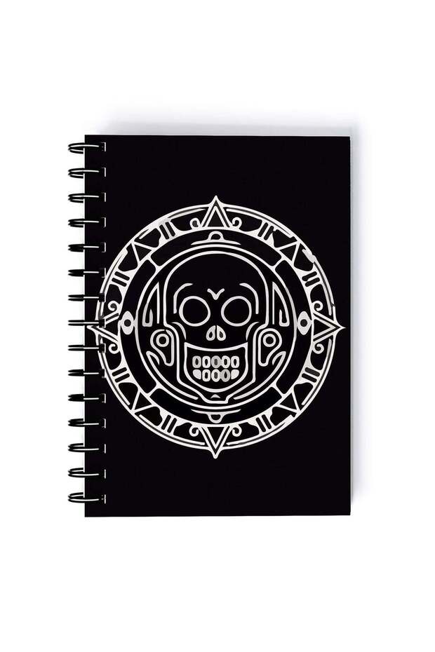 Spiral A5 Notebook Pirates of the Caribbean Minimalist Emblem Piratecore Aesthetic