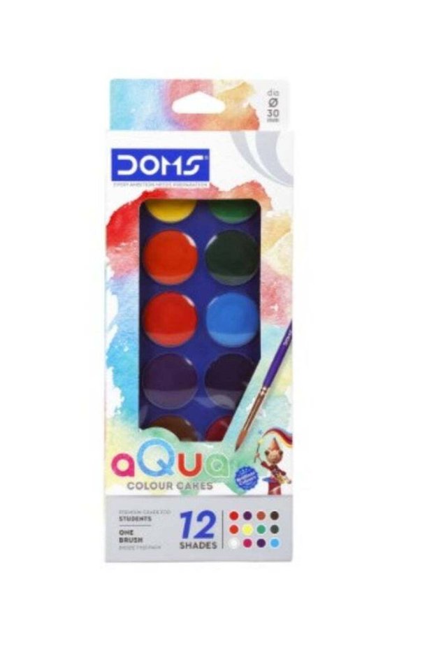 12 Shades Water Colour Cakes Easy To Use Palette Lid Organic Rich Colour Pigments Free Brush Ins