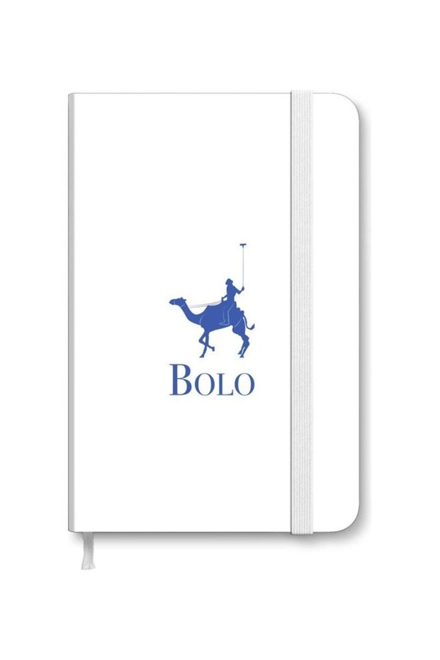 Designer A5 Thick Hardcover Notebook - BOLO White/Blue