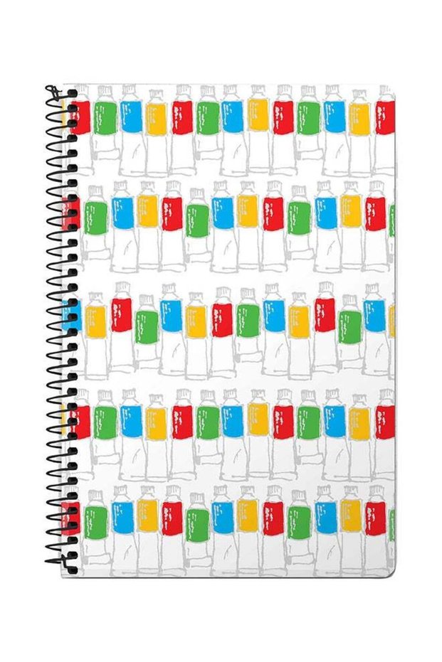 Oilpaint Tubes A5 Spiral Notebook Multicolour